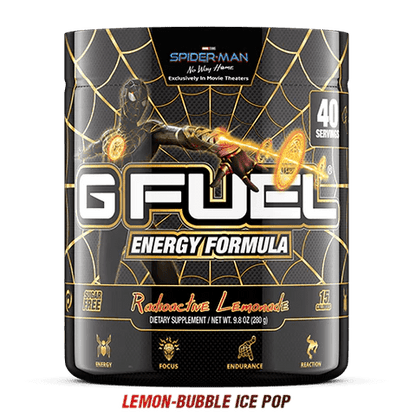 G Fuel configurable 40 SERVES / Radioactive Lemonade - Black / Gold ( Bubblegum Lemonade ) G FUEL - Energy Formula