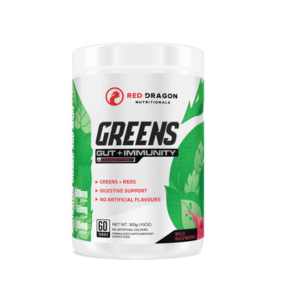 Red Dragon Nutritionals configurable 60 Serves / Wild Raspberry Greens | Gut + Immunity