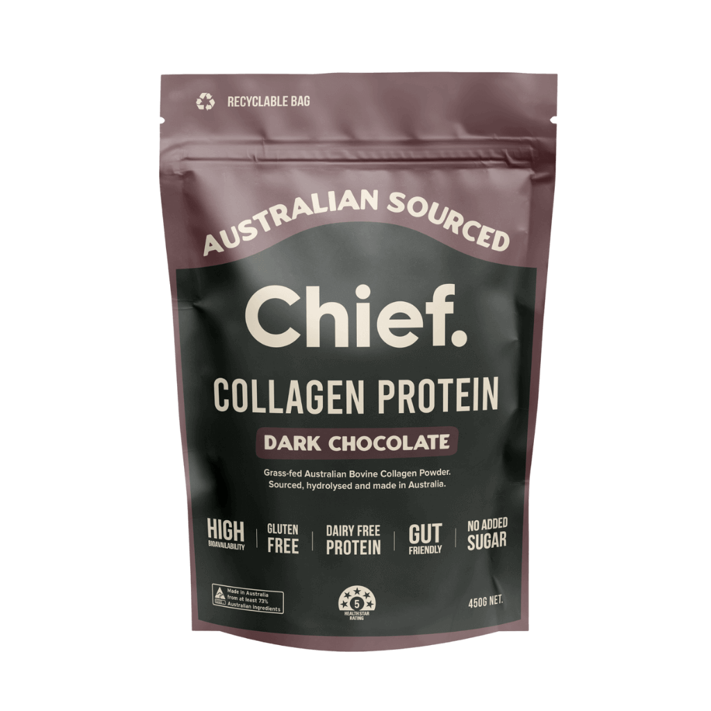 Chief Nutrition - Grass fed Collagen Protein (1) & CHIEF-COLL-PROTEIN-30SRV-DrkChc
