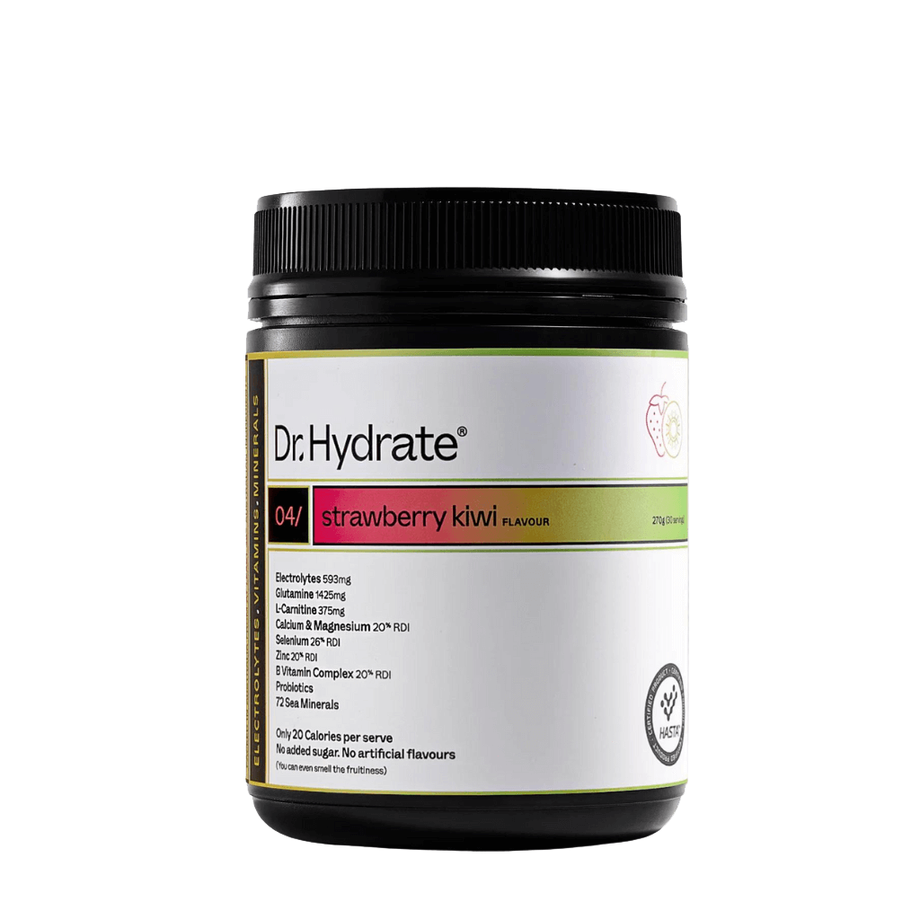 Dr. Hydrate - All-In-One Hydration Drink (7) & DrHydrate-30Serves-StrawKiwi