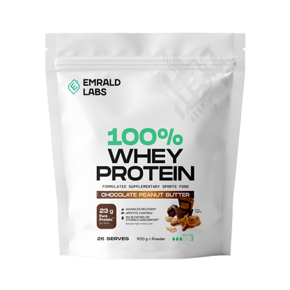 Emrald Labs - 100% Whey Protein (4) & Emrald-Whey-908g-ChocPB