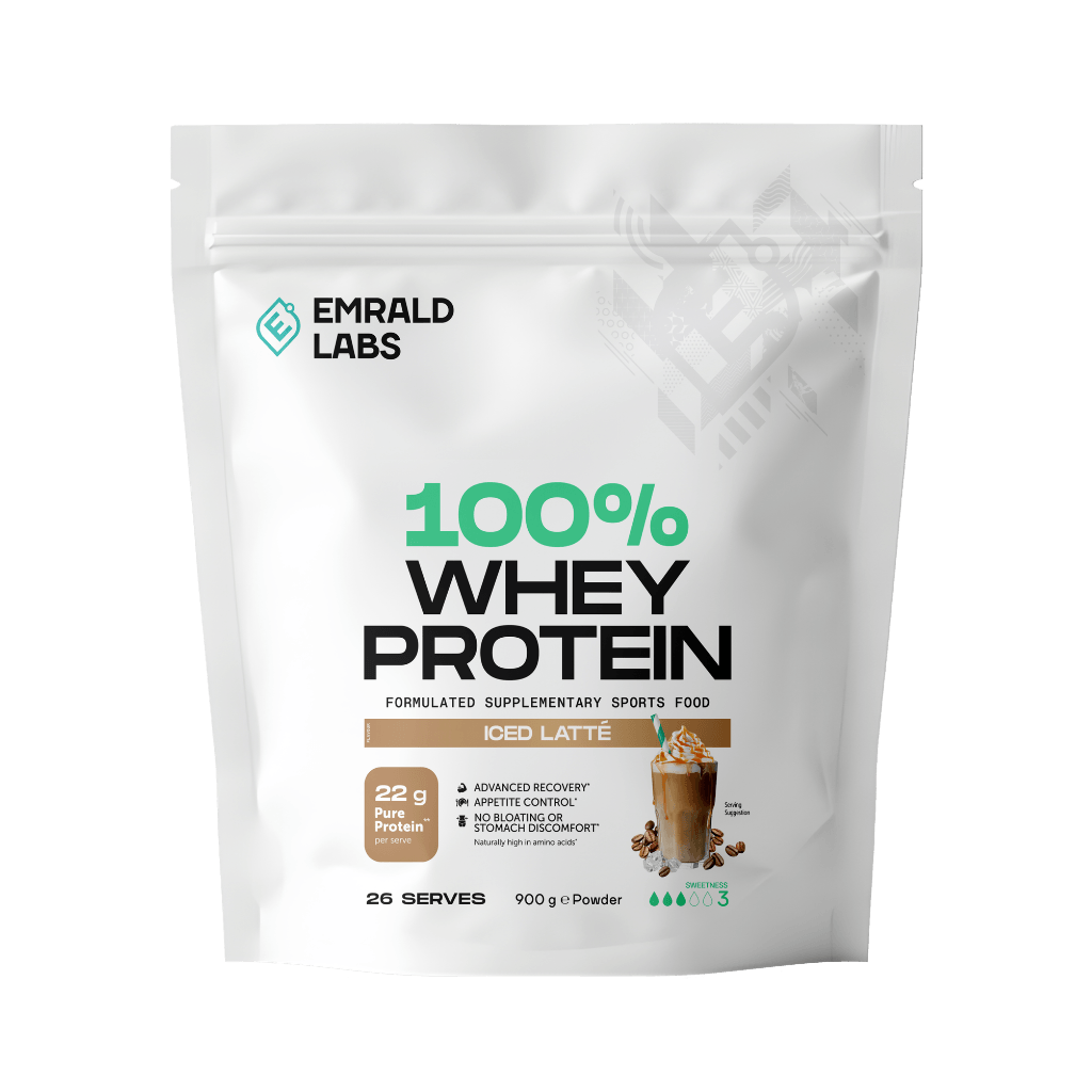 Emrald Labs - 100% Whey Protein (9) & Emrald-Whey-908g-Latte