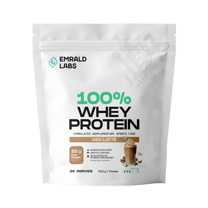 Emrald Labs - 100% Whey Protein (9) & Emrald-Whey-908g-Latte