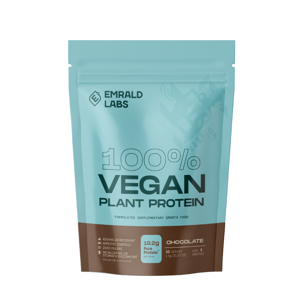 Emrald Labs - 100% Vegan Protein (4) & Emrald-100%-Veg-1kg-Choc