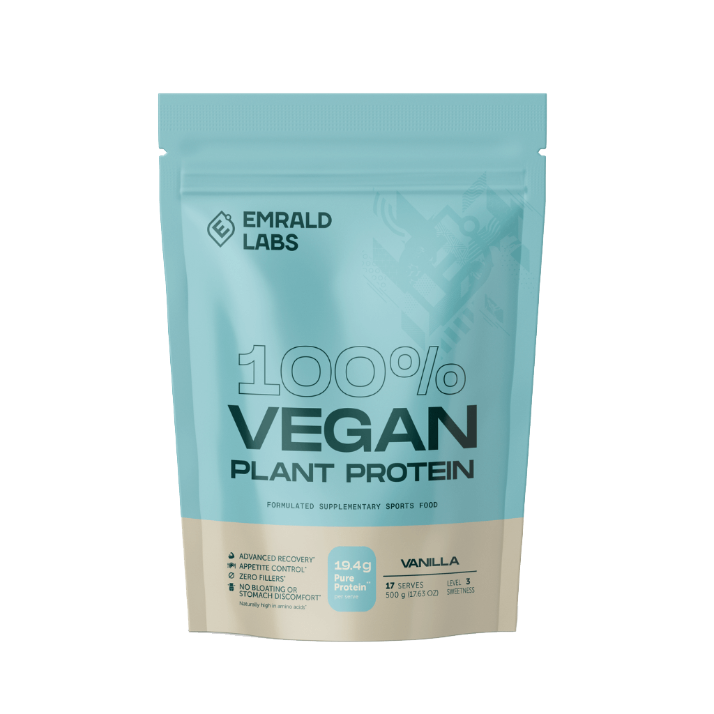 Emrald Labs - 100% Vegan Protein (1) & Emrald-100%-Veg-500g-Van