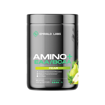 Emrald Labs - Amino+ EAA/BCAA (6) & EMRALD-Amino+-60Srv-Pear