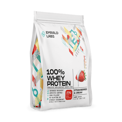 Emrald Labs - 100% Whey Protein (30) & Emrald-100%Whey-4.5kg-Straw