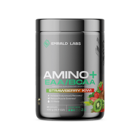 Emrald Labs - Amino+ EAA/BCAA & EMRALD-Amino+-60Srv-Straw