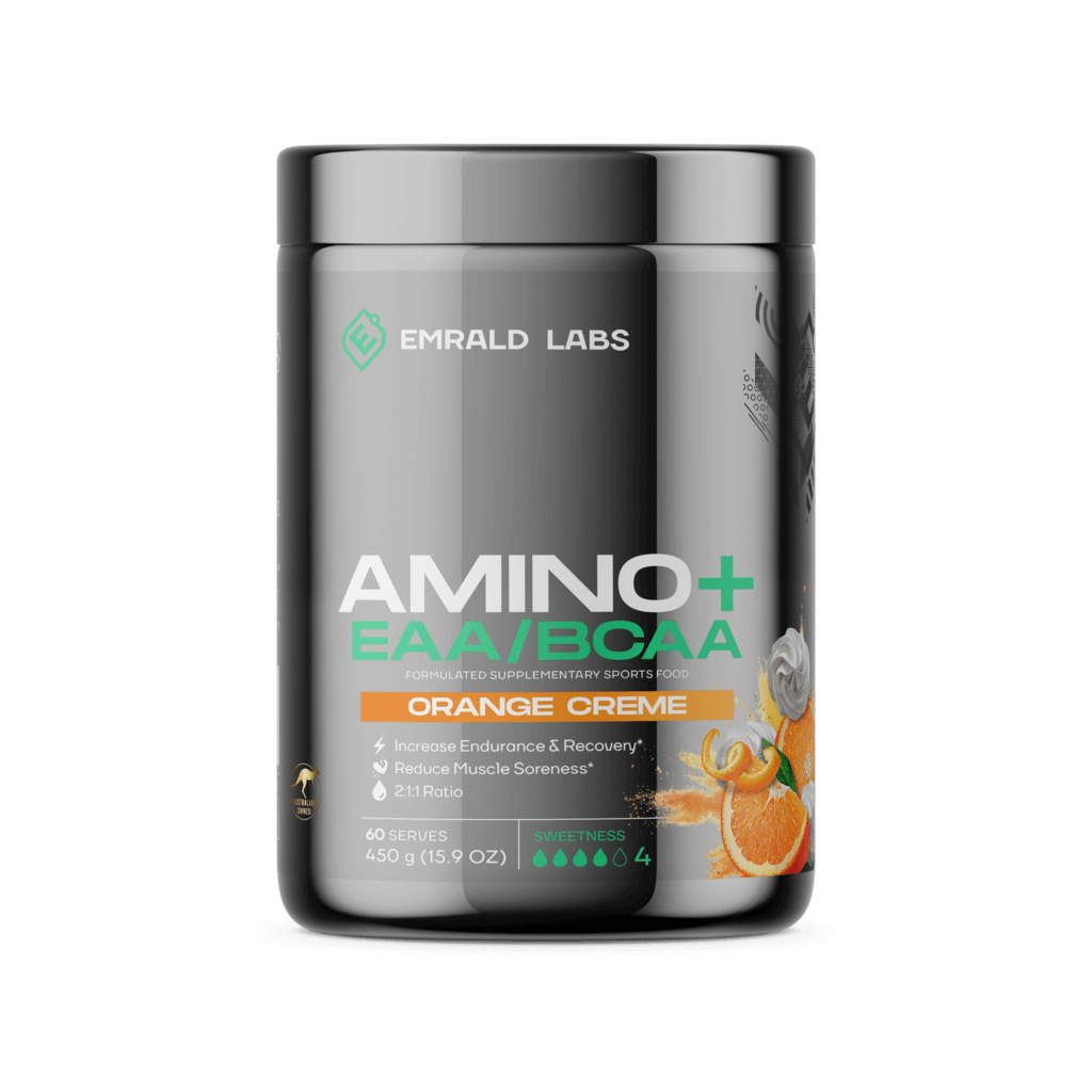 Emrald Labs - Amino+ EAA/BCAA (4) & EMRALD-Amino+-60Srv-Ora