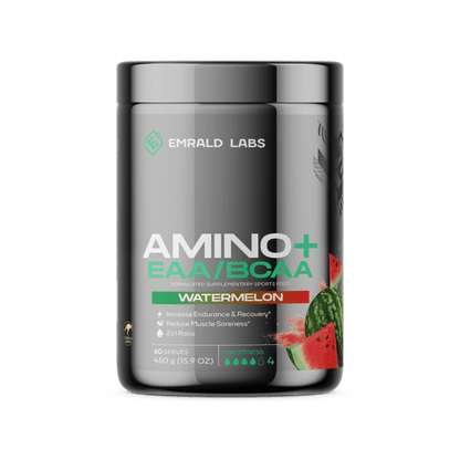 Emrald Labs - Amino+ EAA/BCAA (4) & EMRALD-Amino+-60Srv-Wat