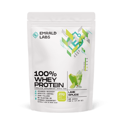 Emrald Labs - 100% Whey Protein (37) & Emrald-100%Whey-500g-Lime