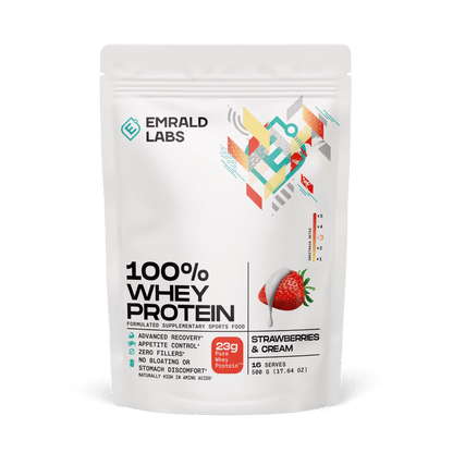 Emrald Labs - 100% Whey Protein (39) & Emrald-100%Whey-500g-Straw
