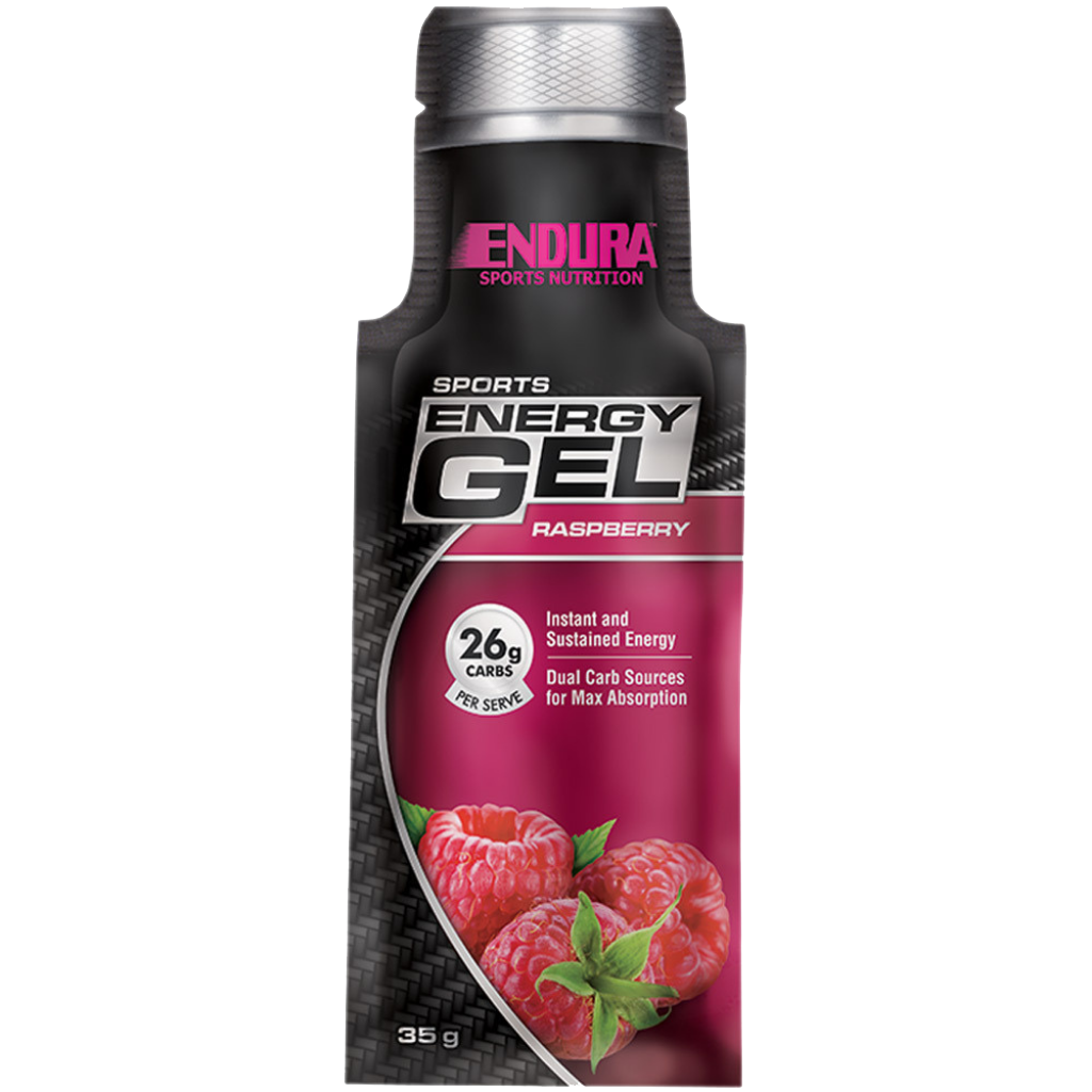 Endura - Sports Gel (2) & Endura-SportsEnergyGel-20x35gSatchets--Raspberry