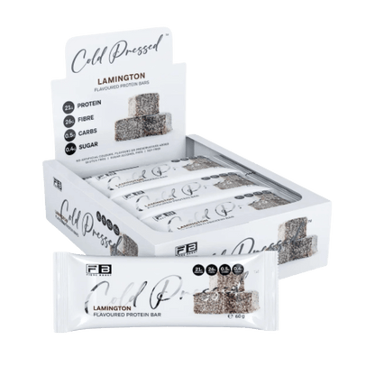Fibre Boost - Cold Pressed Protein Bar (28) & FIBREBOOST-Cold-Press-Bar-Box12-LAM