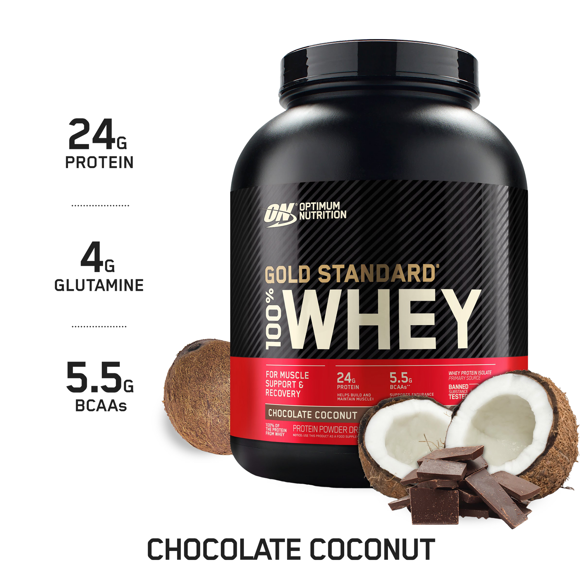 Optimum Nutrition - Gold Standard 100% Whey (21) & ON-GSW-100%-5lb-CHO