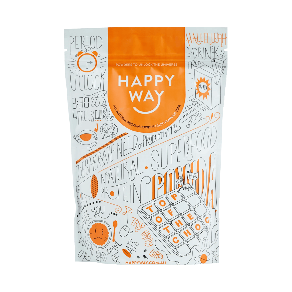 Happy Way - Whey Protein Powder (4) & HappyWay-NatWhey-500g-Choc