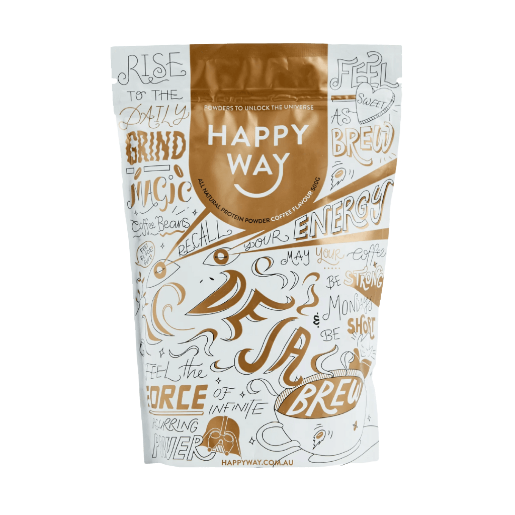 Happy Way - Whey Protein Powder (1) & HappyWay-NatWhey-500g-Coff
