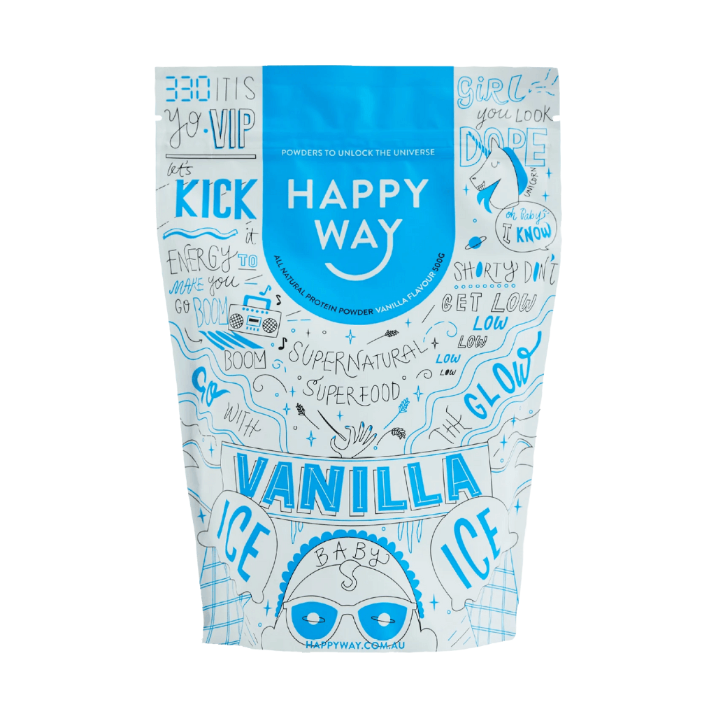 Happy Way - Whey Protein Powder (9) & HappyWay-NatWhey-1kg-Van