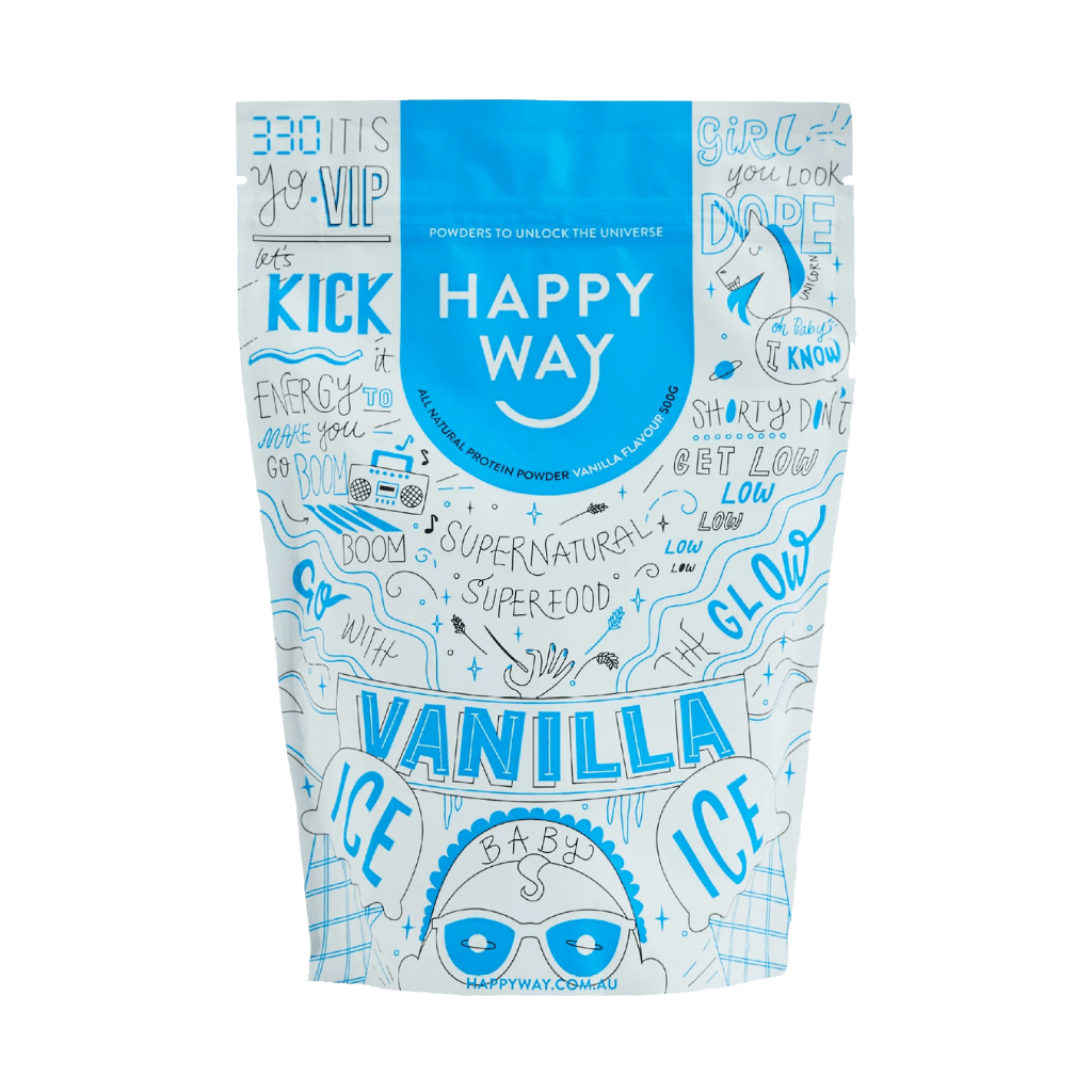Happy Way - Whey Protein Powder (5) & HappyWay-NatWhey-500g-Van