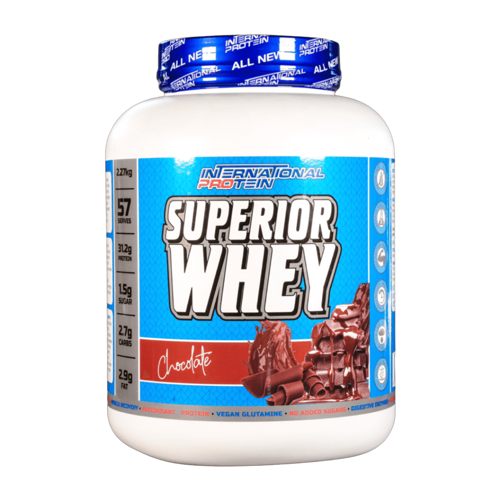 International Protein - Superior Whey (4) & IP-Superior-Whey-2.27kg-Choc