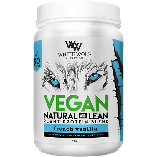 White Wolf Nutrition - Vegan Natural & Lean Plant Protein & WW-LEAN-VEGAN-900g-F