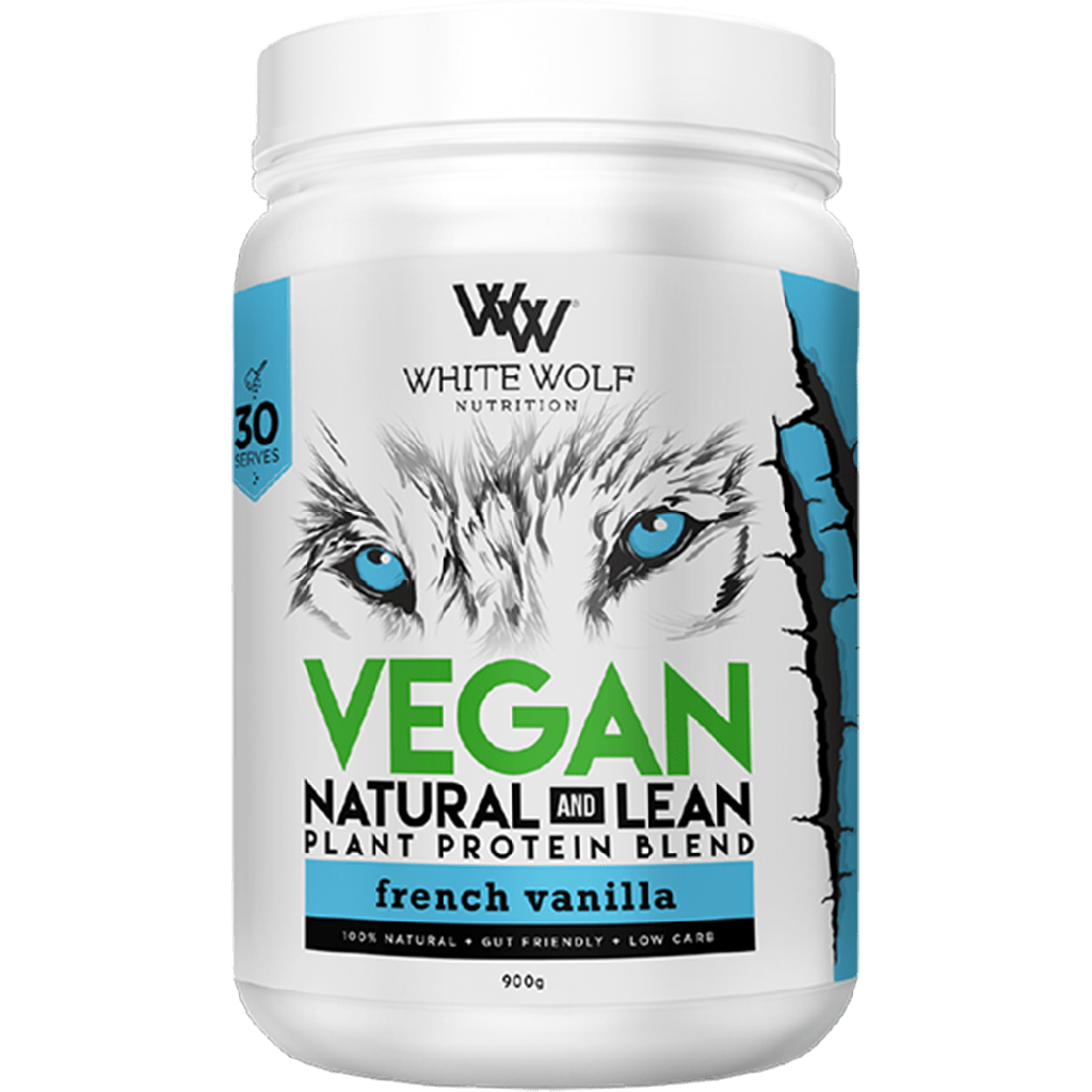 White Wolf Nutrition - Vegan Natural & Lean Plant Protein & WW-LEAN-VEGAN-900g-F