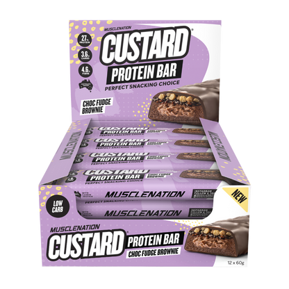 Muscle Nation - CUSTARD PROTEIN BAR (2) & MN-BAR-BOX12-CF