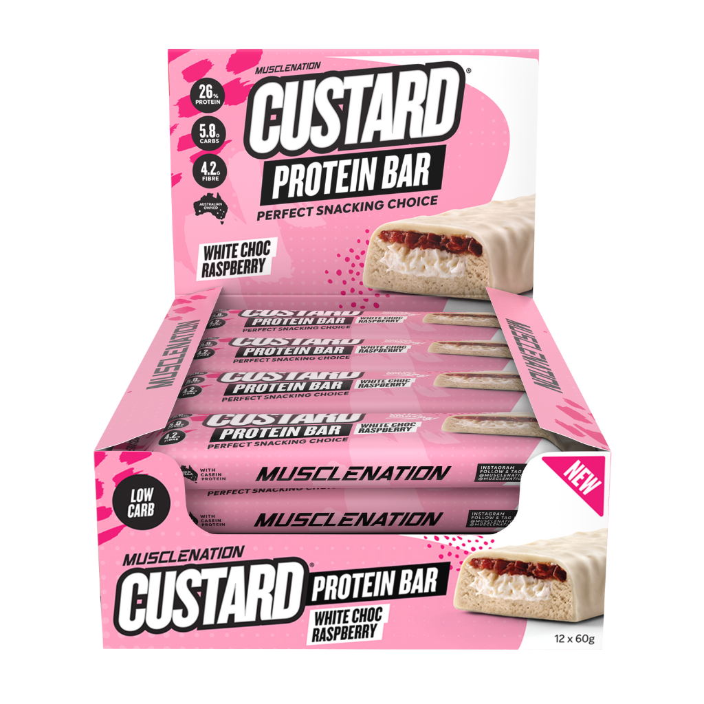 Muscle Nation - CUSTARD PROTEIN BAR (7) & MN-BAR-BOX12-WCR