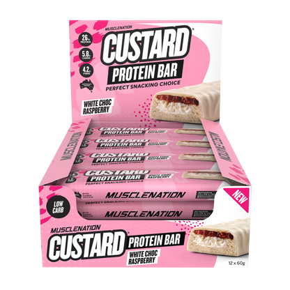 Muscle Nation - CUSTARD PROTEIN BAR (7) & MN-BAR-BOX12-WCR