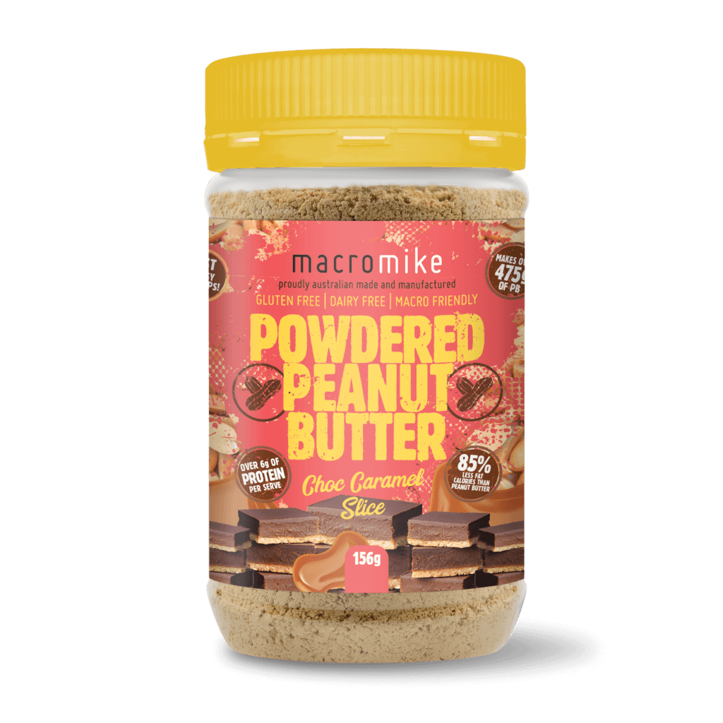 Macro Mike - PB+ Powdered Peanut Butter (3) & MacroMike-PB+-156g-ChocCar