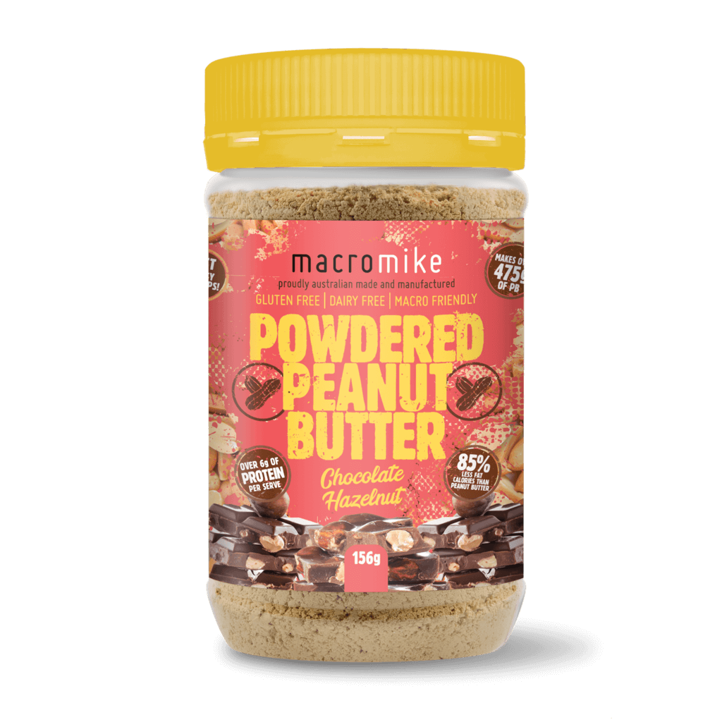 Macro Mike - PB+ Powdered Peanut Butter & MacroMike-PB+-156g-Orig & MacroMike-PB+-156g-ChocHaz