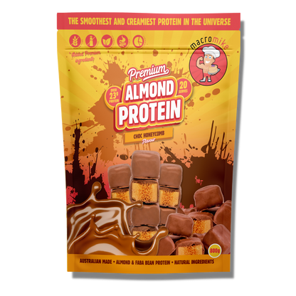 Macro Mike - Premium Almond Plant Protein (1) & MacroMike-Prm-Almnd-800g-ChocHon