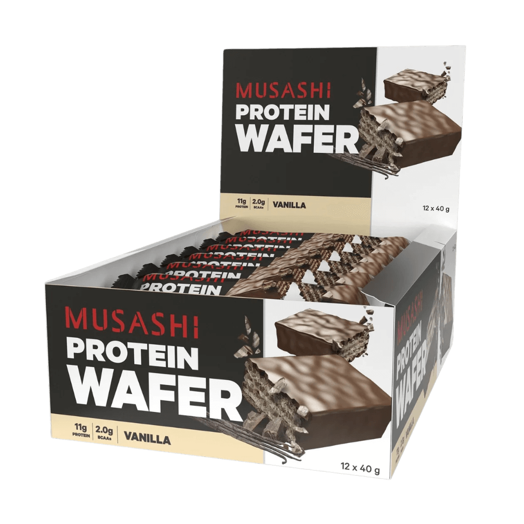 Musashi Protein Wafer Bar (1) & MUSASHI-Waf-Box12-V