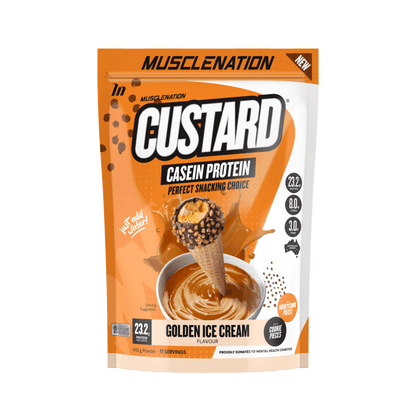 Muscle Nation - CUSTARD CASEIN (14) & MUSCLENATION-CASEIN-440g-Gold