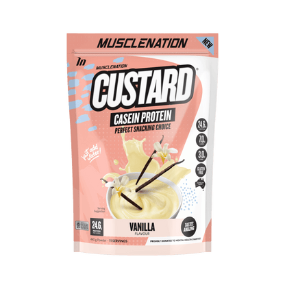 Muscle Nation - CUSTARD CASEIN (13) & MUSCLENATION-CASEIN-440g-Van