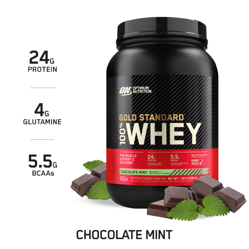 Optimum Nutrition - Gold Standard 100% Whey (9) & ON-GSW-100%-909g-CH