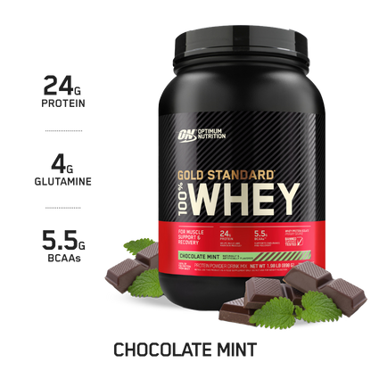 Optimum Nutrition - Gold Standard 100% Whey (9) & ON-GSW-100%-909g-CH