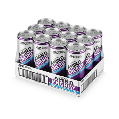 Amino Energy + Electrolyte Sparkling Can (5) & ON-AE+E-SPARKLING-BOX-Grape