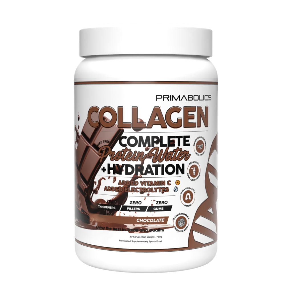Primabolics Collagen Protein Water & PRIMABOLICS-COLLAGEN-750g-Choc