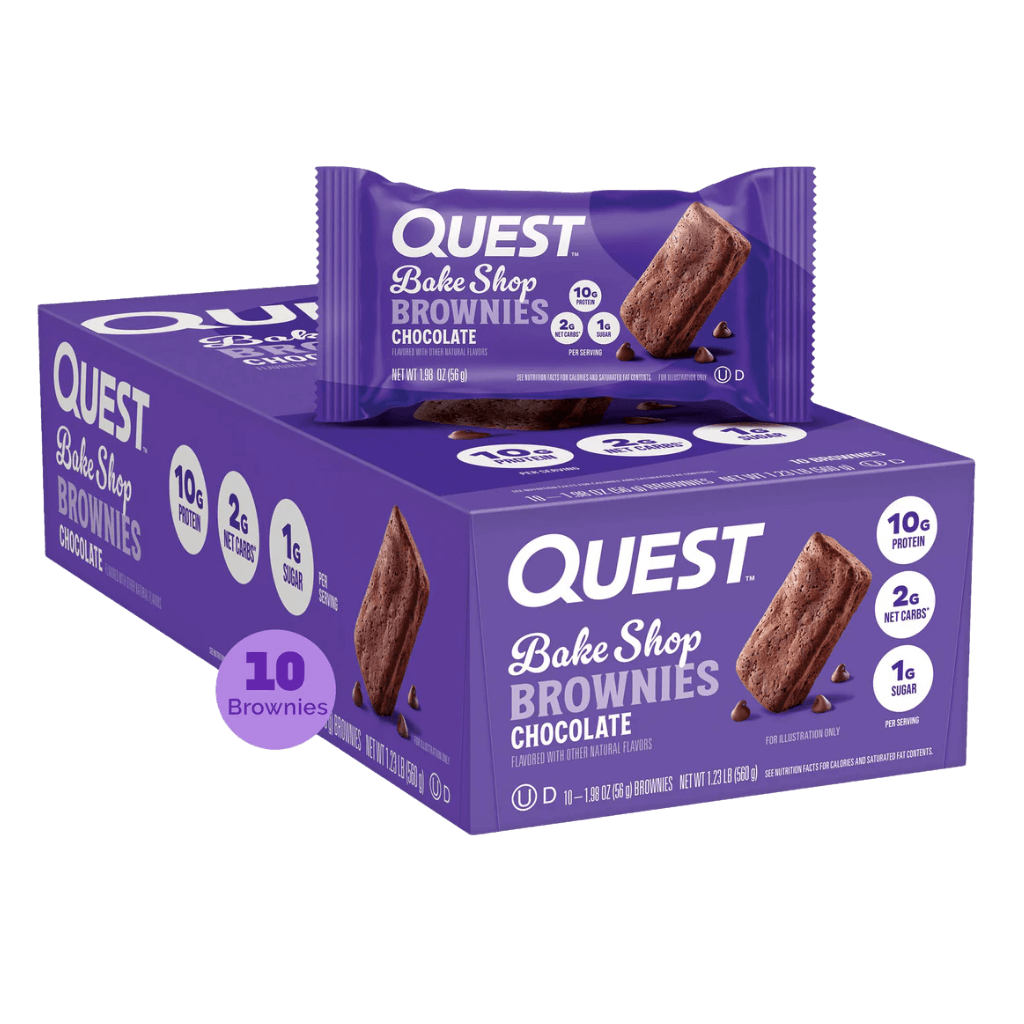 Quest Bake Shop Brownies & QUEST-BS-BROWNIES-10x56g-Choc
