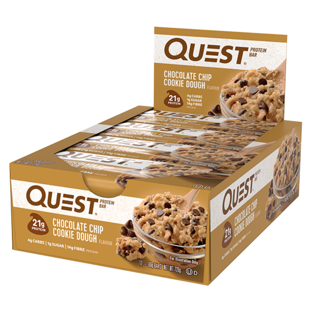 Quest Nutrition - QUEST BARS (4) & QUEST-BAR-BOX-12-CHCCOOKIE