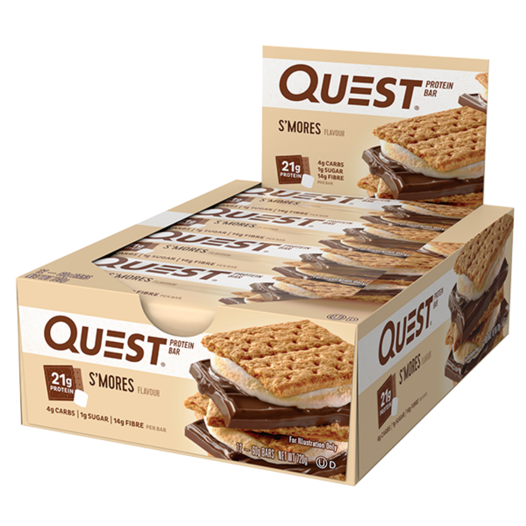 Quest Nutrition - QUEST BARS (2) & QUEST-BAR-BOX-12-SMORES