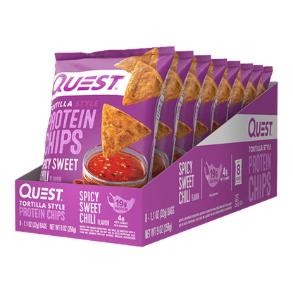Quest Nutrition - Tortilla Protein Chips (3) & QUEST-TOR-CHP-BOX-8-Sweet