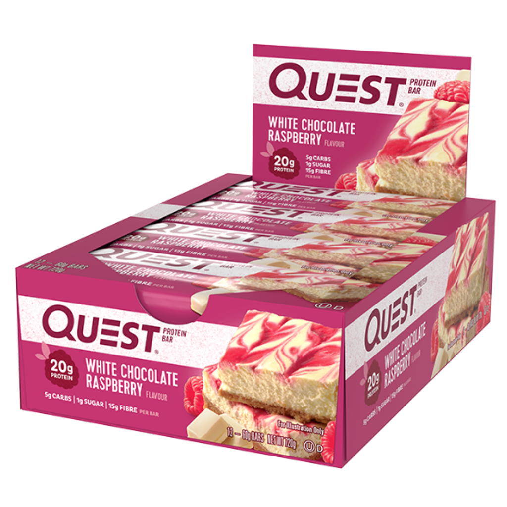 Quest Nutrition - QUEST BARS (3) & QUEST-BAR-BOX-12-WHTCHOCRASP