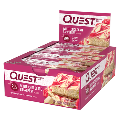 Quest Nutrition - QUEST BARS (3) & QUEST-BAR-BOX-12-WHTCHOCRASP