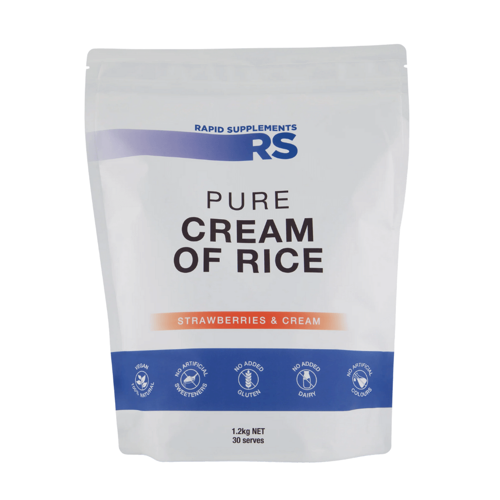 Rapid Supplements - Pure Cream Of Rice (1) & RS-CRM-RICE-30SRV-StrwbCrm