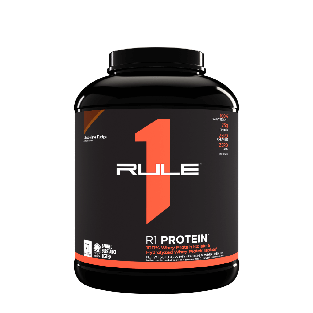 Rule 1 - R1 Protein (23) & Rule1-Protein-76Srv-2204g-ChocFudge