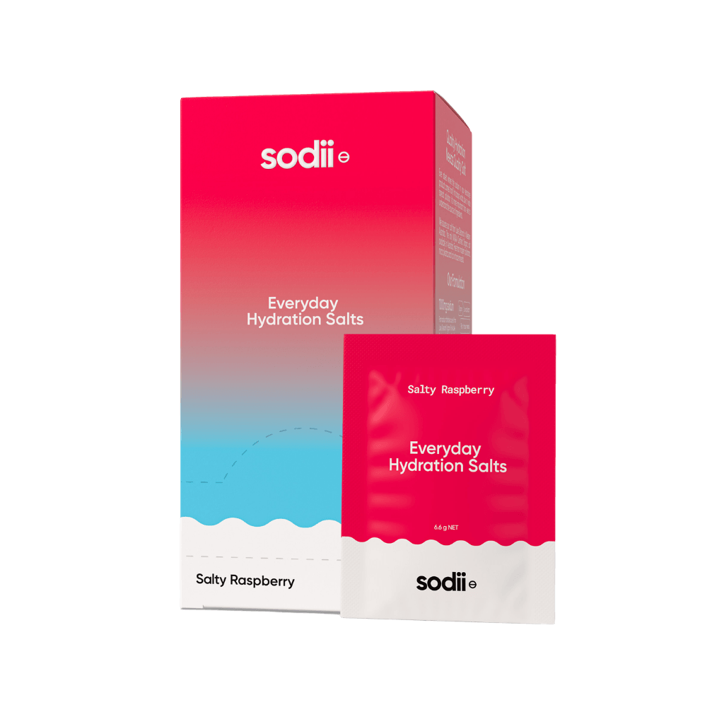 Sodii - Everyday Hydration Salts Variety Pack (3) & SODII-HYD-SALT-30x177g-SACHET-Rasp