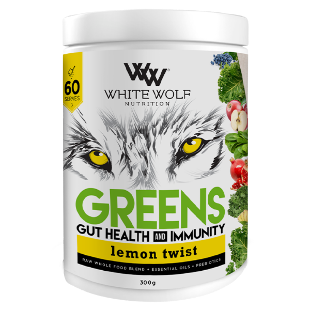 White Wolf Nutrition - Greens + Gut Health & Immunity (1) & WW-GREENS-60s-L