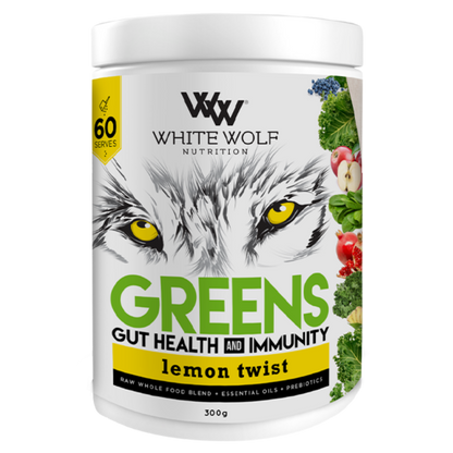 White Wolf Nutrition - Greens + Gut Health & Immunity (1) & WW-GREENS-60s-L